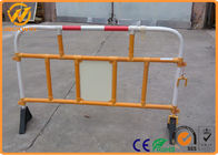Removable Temporary Plastic Road Safety Barriers White / red / yellow 1.5M * 1M