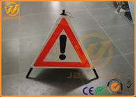 Custom Road Safety Aluminum 90cm Tripod Warning Sign With Reflective Film